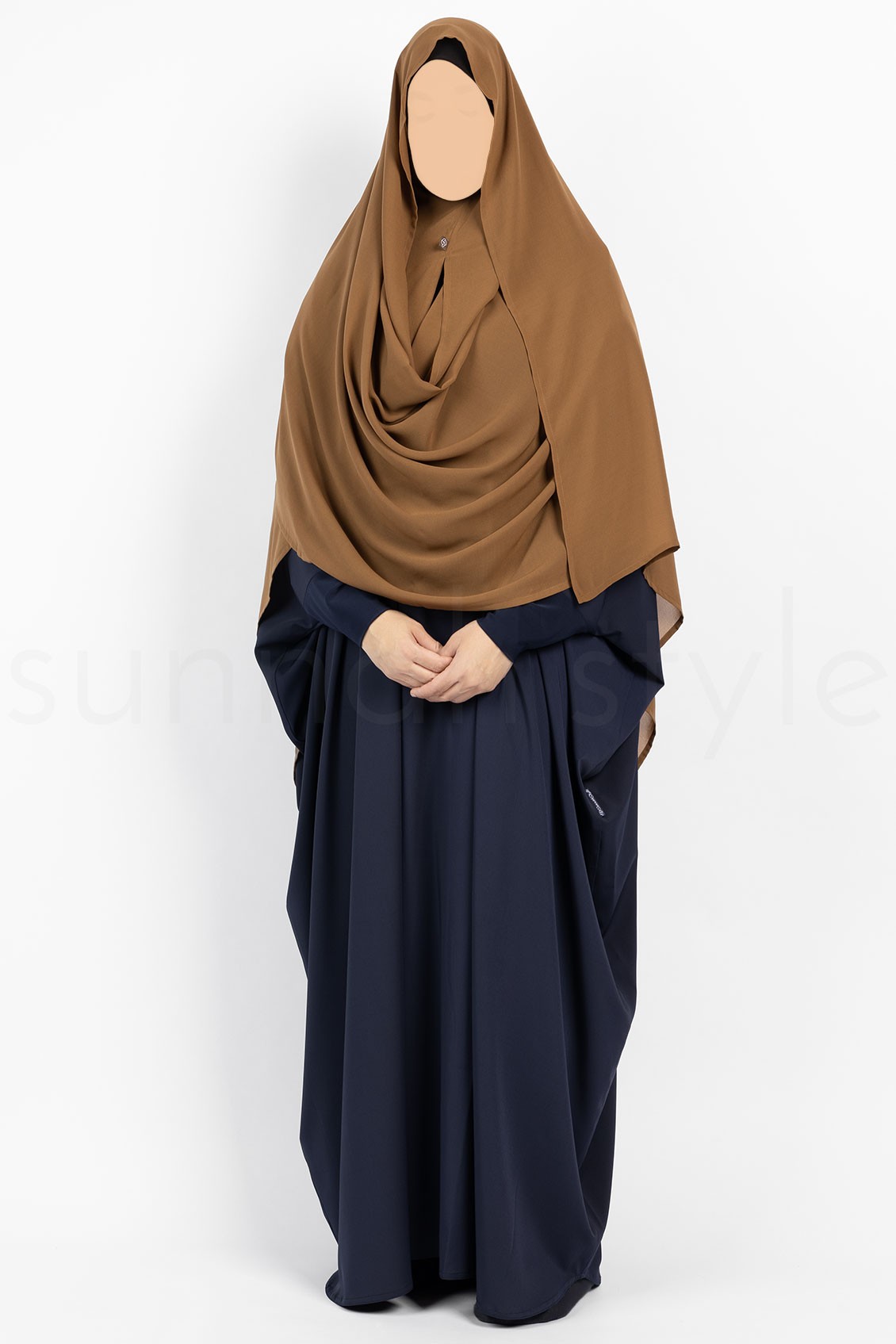 Sunnah Style Hooded Wrap Hijab Caramel